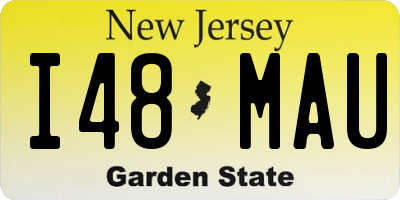 NJ license plate I48MAU