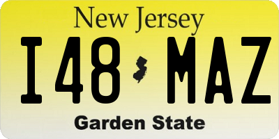 NJ license plate I48MAZ