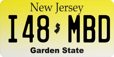 NJ license plate I48MBD