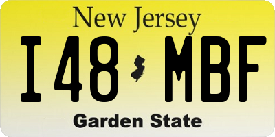 NJ license plate I48MBF