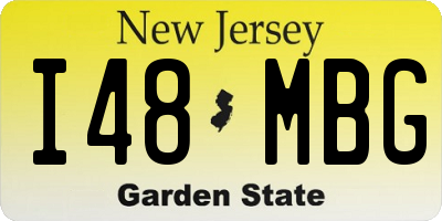 NJ license plate I48MBG