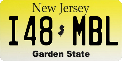 NJ license plate I48MBL