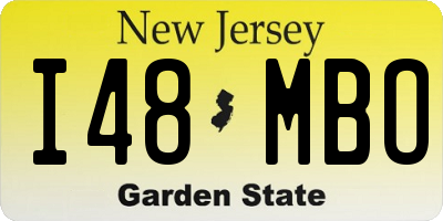 NJ license plate I48MBO