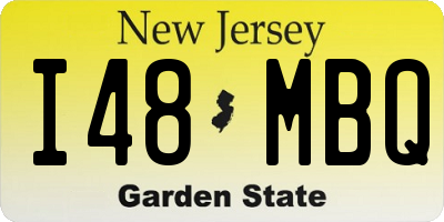 NJ license plate I48MBQ