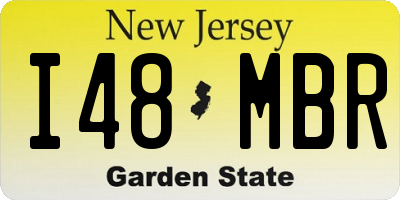 NJ license plate I48MBR