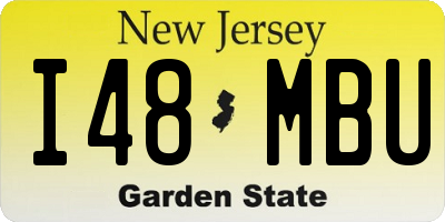 NJ license plate I48MBU