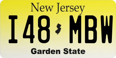 NJ license plate I48MBW