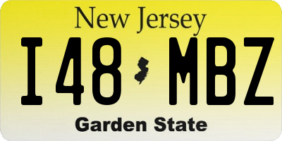 NJ license plate I48MBZ