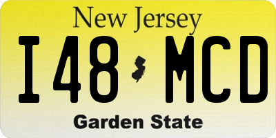 NJ license plate I48MCD