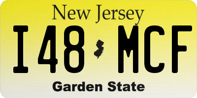 NJ license plate I48MCF