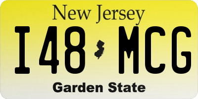 NJ license plate I48MCG