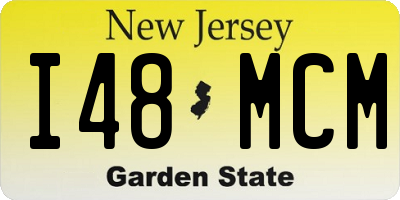 NJ license plate I48MCM