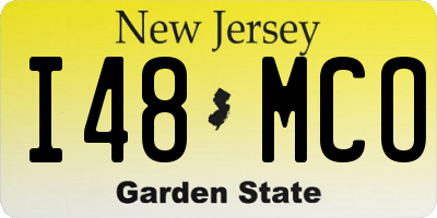 NJ license plate I48MCO