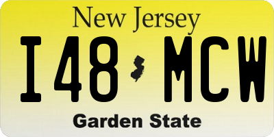 NJ license plate I48MCW