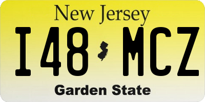 NJ license plate I48MCZ