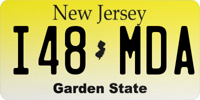 NJ license plate I48MDA