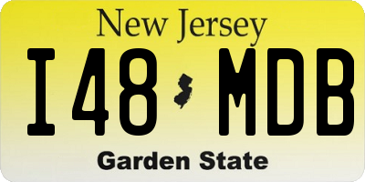 NJ license plate I48MDB
