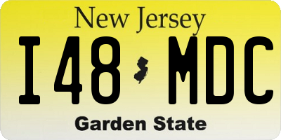NJ license plate I48MDC