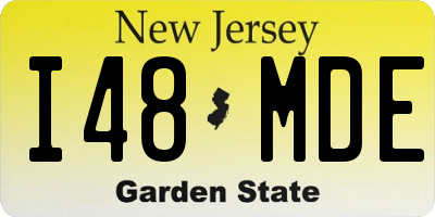 NJ license plate I48MDE