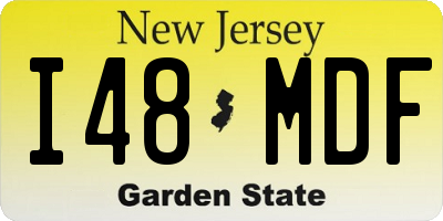 NJ license plate I48MDF