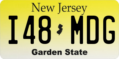 NJ license plate I48MDG