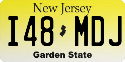 NJ license plate I48MDJ