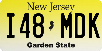 NJ license plate I48MDK