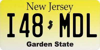 NJ license plate I48MDL