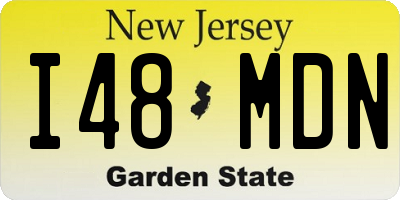 NJ license plate I48MDN