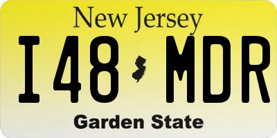 NJ license plate I48MDR