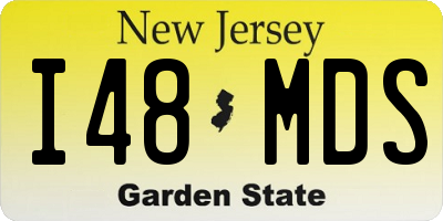 NJ license plate I48MDS