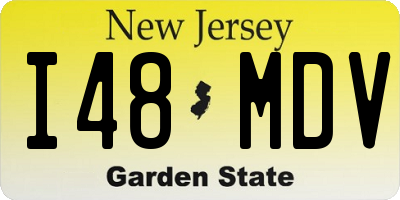 NJ license plate I48MDV