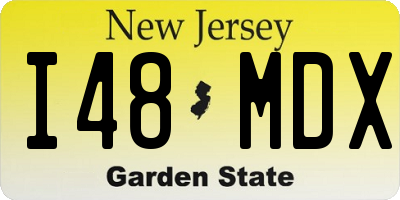 NJ license plate I48MDX