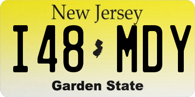 NJ license plate I48MDY
