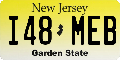 NJ license plate I48MEB