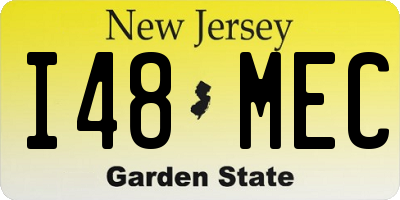 NJ license plate I48MEC