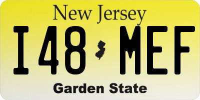 NJ license plate I48MEF