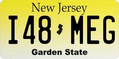 NJ license plate I48MEG