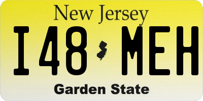 NJ license plate I48MEH