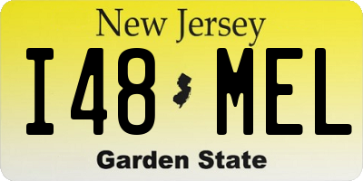 NJ license plate I48MEL