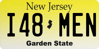 NJ license plate I48MEN
