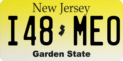 NJ license plate I48MEO