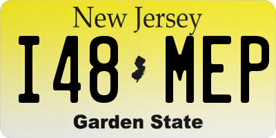 NJ license plate I48MEP