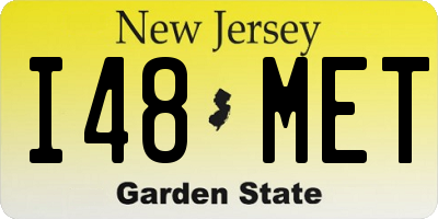 NJ license plate I48MET
