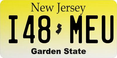 NJ license plate I48MEU