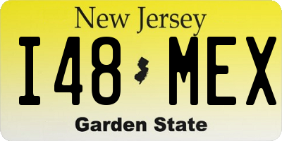 NJ license plate I48MEX