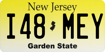 NJ license plate I48MEY