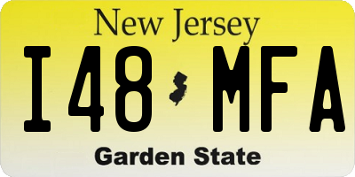 NJ license plate I48MFA