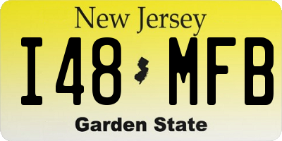 NJ license plate I48MFB