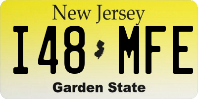 NJ license plate I48MFE